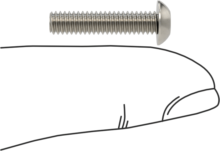 Asimetrik Sürgülü Başlı Vidalar, Kurcalamaya Dayanıklı, 8-32 Diş, 3/4" Uzunluk