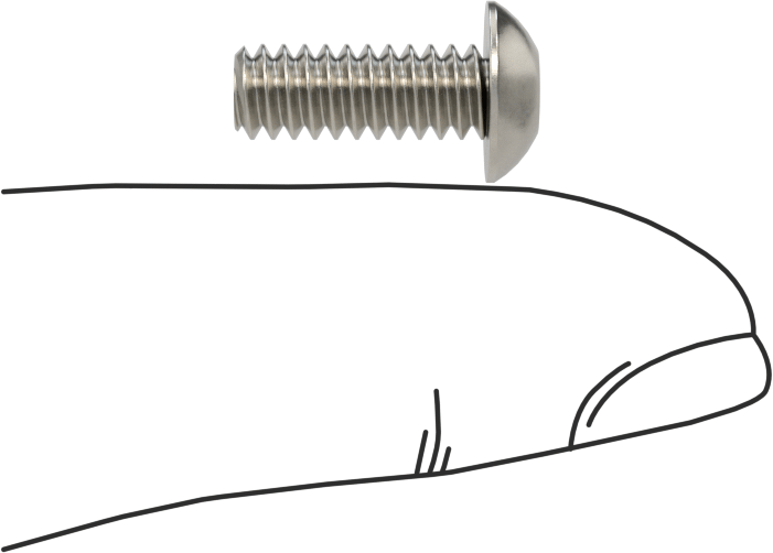 Asimetrik Sürgülü Başlı Vidalar, Kurcalamaya Dayanıklı, 10-24 Diş, 1/2" Uzunluk