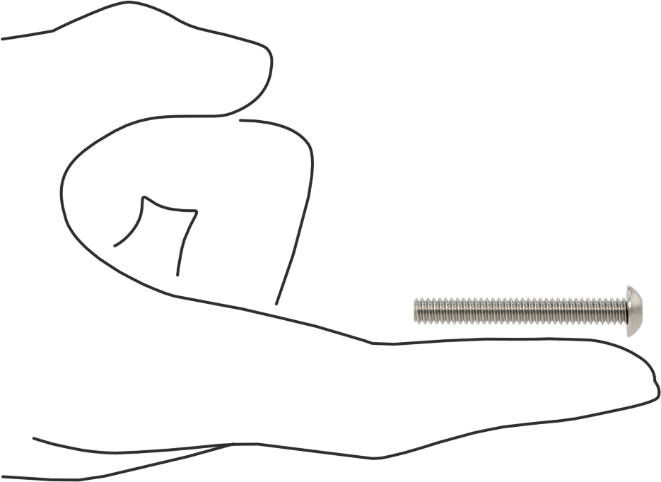Asimetrik Sürgülü Başlı Vidalar, Kurcalamaya Dayanıklı, 10-24 Diş, 1-1/2" Uzunluk
