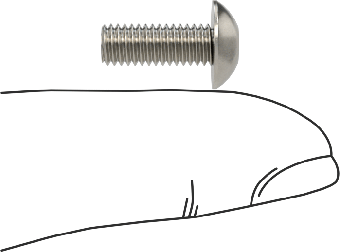 Asimetrik Sürgülü Başlı Vidalar, Kurcalamaya Dayanıklı, 10-32 Diş, 1/2" Uzunluk