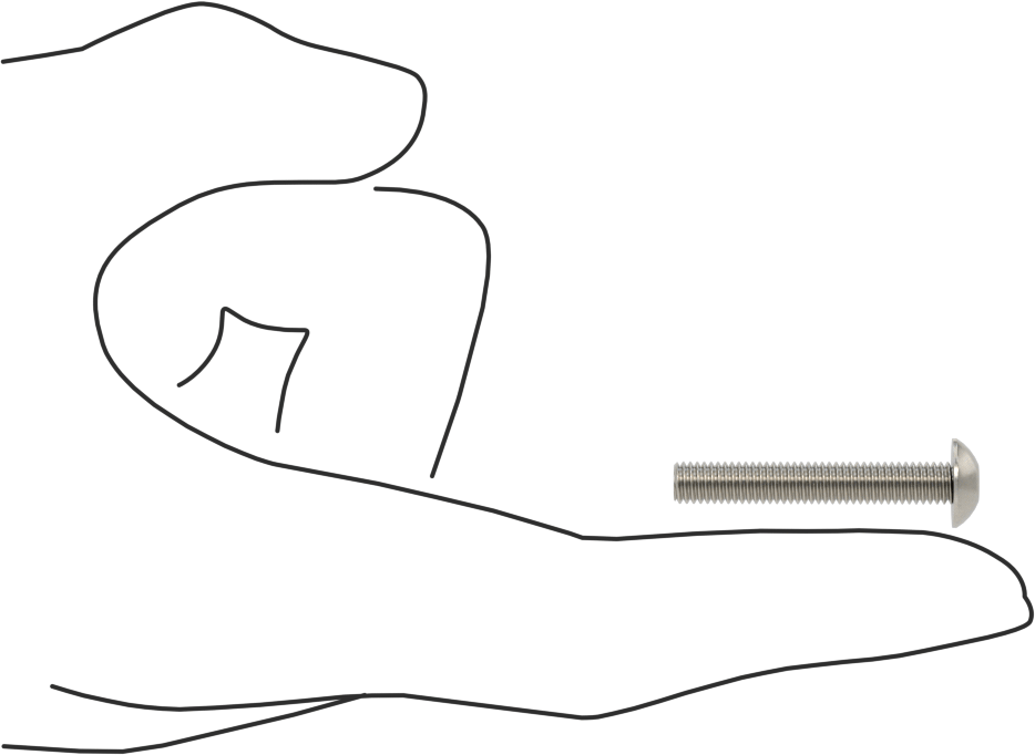 Asimetrik Sürgülü Başlı Vidalar, Kurcalamaya Dayanıklı, 10-32 Diş, 1-1/4" Uzunluk