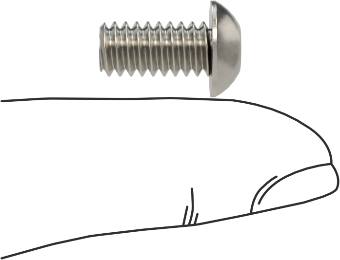 Asimetrik Sürgülü Başlı Vidalar, Kurcalamaya Dayanıklı, 1/4"-20 Diş, 1/2" Uzunluk