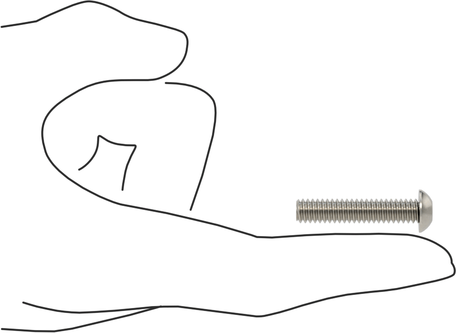Asimetrik Sürgülü Başlı Vidalar, Kurcalamaya Dayanıklı, 1/4"-20 Diş, 1-1/4" Uzunluk