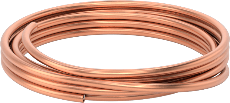 İç Yüzeyi Kaplamalı Bakır Boru, 1/4" OD, 0,03" Duvar Kalınlığı