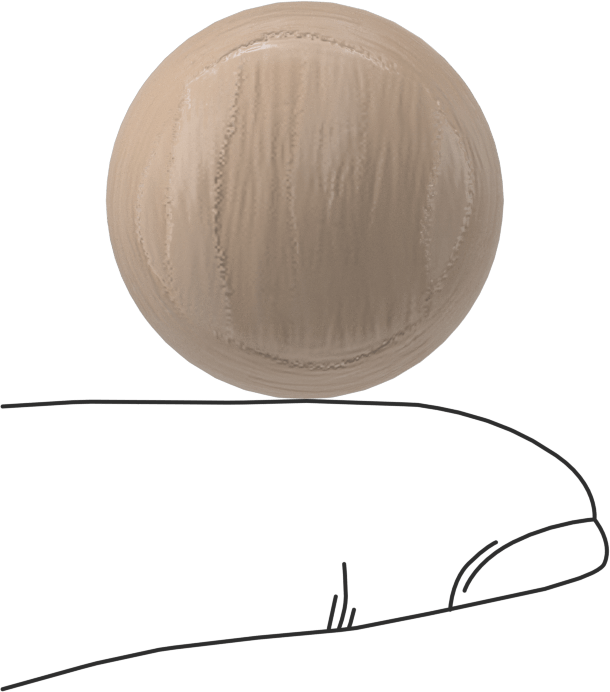 Ahşap Top, 1" Çap
