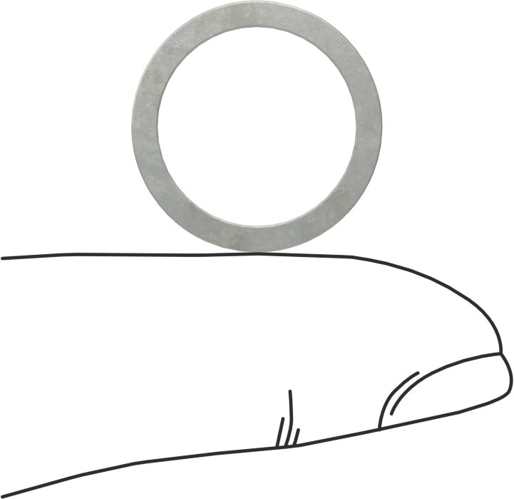 Kalıplar için Şimler, Yay Çeliği, 3/4" OD, 0,015 inç Kalınlık