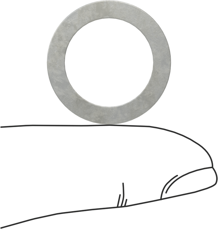 Kalıplar için Şimler, Yay Çeliği, 7/8" OD, 0,005" Kalınlık