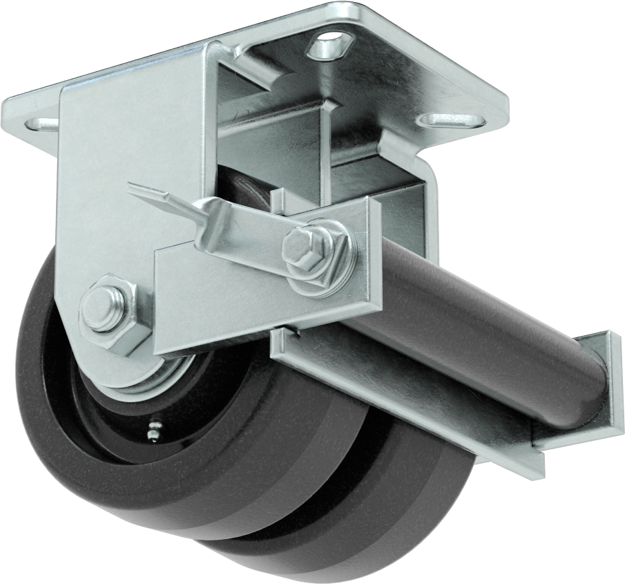 7-1/4“ x 5-1/4” Plakalı Stronghart Tekerlek, Ekstra Yüksek Kapasiteli, Frenli ve 6 inç Çapında Fenolik Tekerlekli Sabit