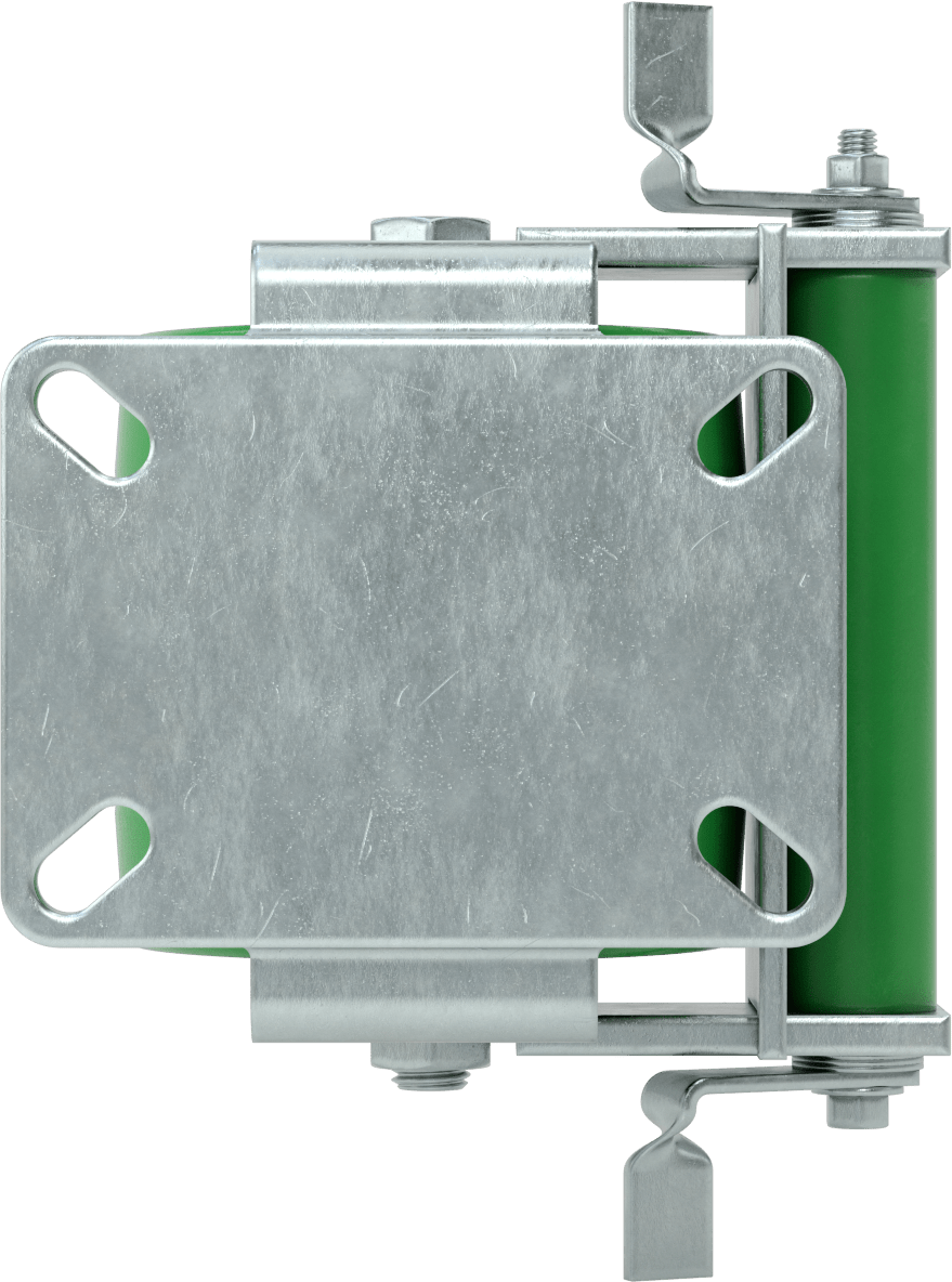 7-1/4“ x 5-1/4” Plakalı Stronghart Tekerlek, 3200 lb. Kapasite Frenli ve 6" Poliüretan Tekerlekli Sert