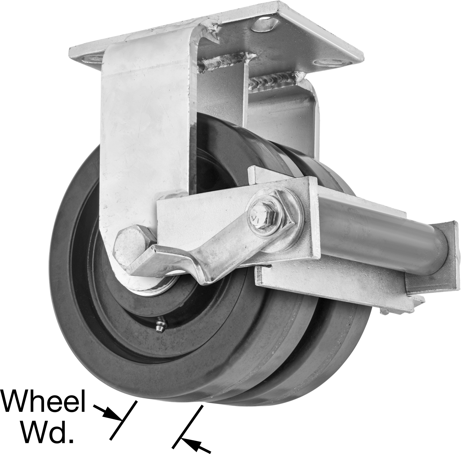 Dual-Wheel Rigid with Brake
