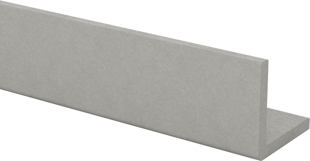 Alev Geciktirici FRP Fiberglas 90 Derece Açı, 1/4" Duvar Kalınlığı, 2“ Genişlik x 2” Dış Yükseklik, 10 Fit Uzunluk