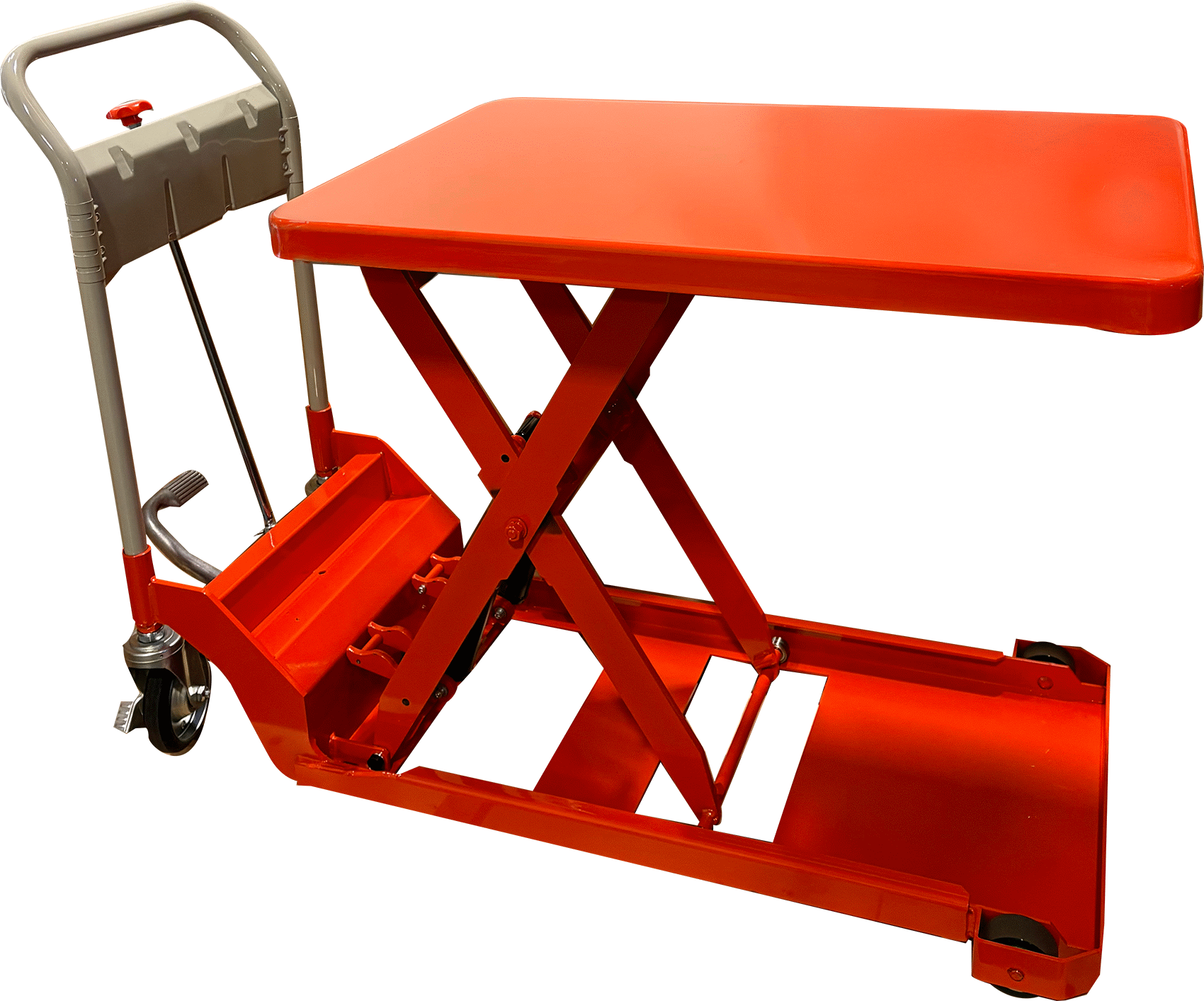 Zemin Yüklemeli Ayakla Çalıştırılan Tekerlekli Kaldırma Masası, 880 lb. Kapasite