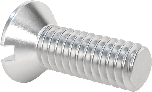 Alüminyum Yivli Düz Başlı Vidalar, 8-32 Diş Boyutu, 1/2" Uzunluk