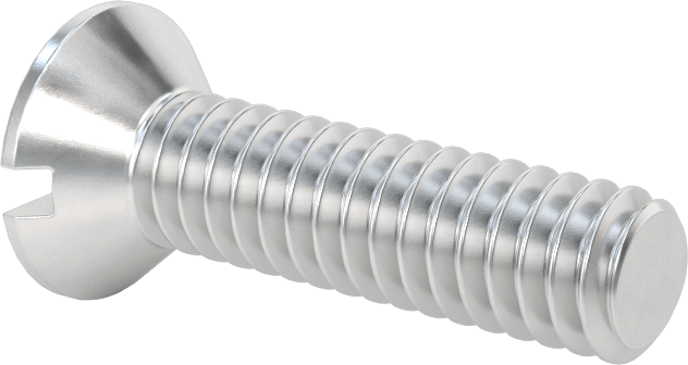 Alüminyum Yivli Düz Başlı Vidalar, 1/4"-20 Diş Boyutu, 1" Uzunluk