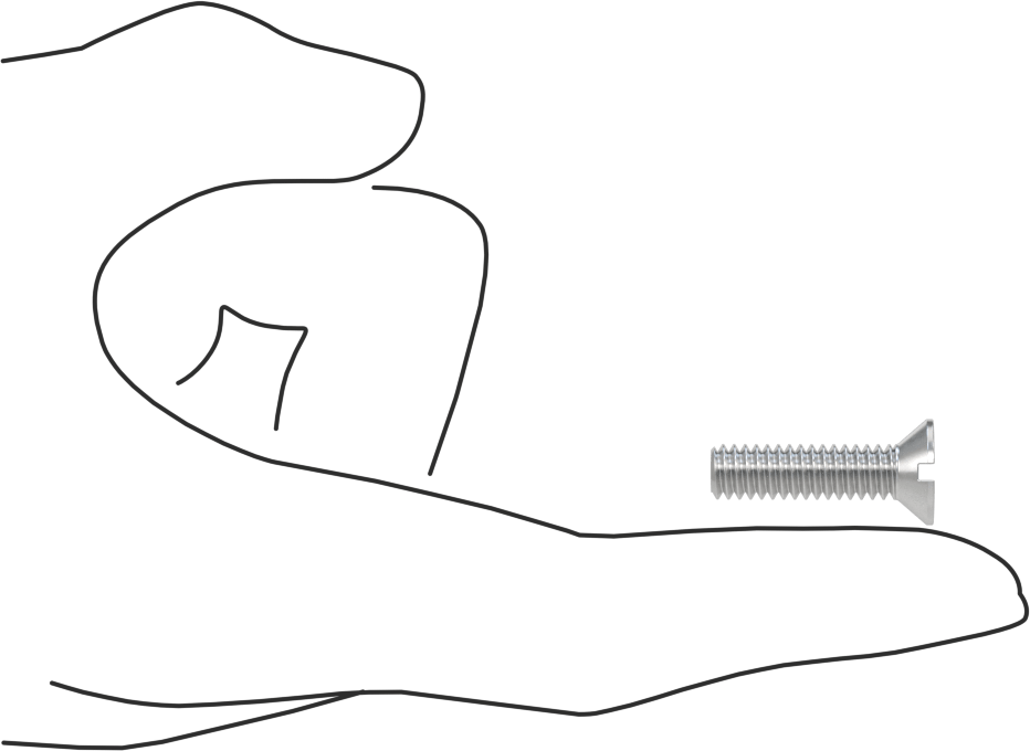 Alüminyum Yivli Düz Başlı Vidalar, 1/4"-20 Diş Boyutu, 1" Uzunluk