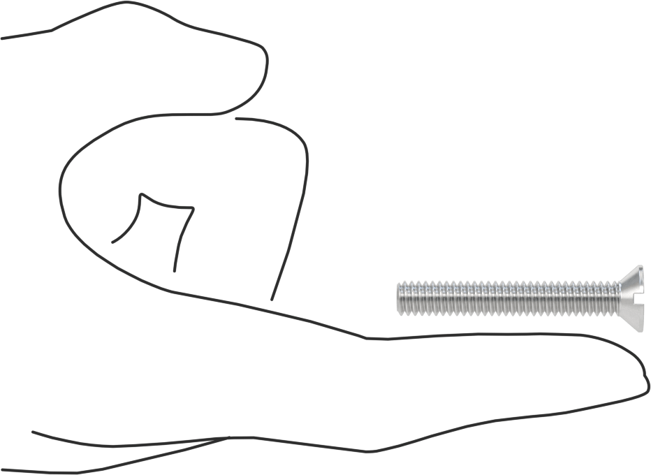 Alüminyum Yivli Düz Başlı Vidalar, 1/4"-20 Diş Boyutu, 1-3/4" Uzunluk