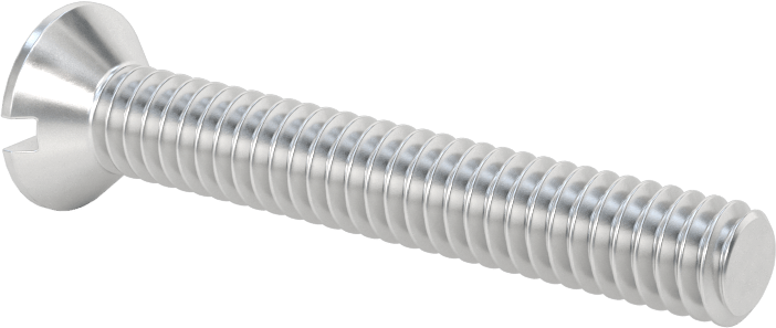 Alüminyum Yivli Düz Başlı Vidalar, 1/4"-20 Diş Boyutu, 1-3/4" Uzunluk