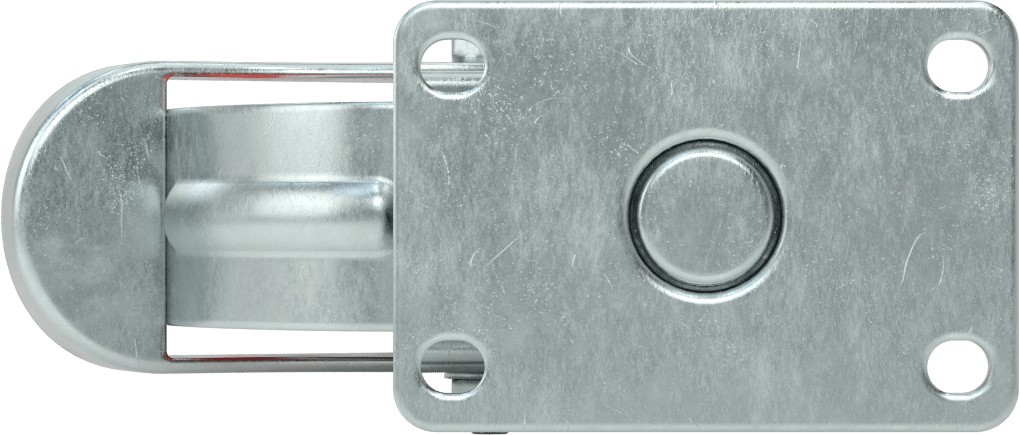 Creston Tekerlek, Sarmal Frenli Döner Bağlantı, 4" Çaplı Tekerlek, 3-5/8" Uzunlukta Plaka