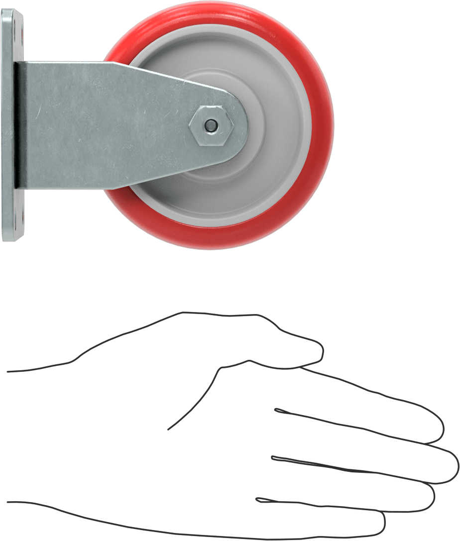 Creston Tekerlek, Rigid, 4" Çaplı Tekerlek, 3-5/8“ x 2-1/2” Montaj Plakası