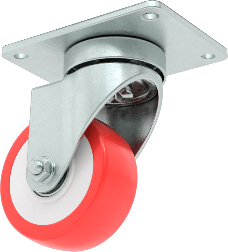 Creston Tekerlek, Döner, 3" Çaplı Tekerlek, 4-1/8“ x 3-1/8” Montaj Plakası