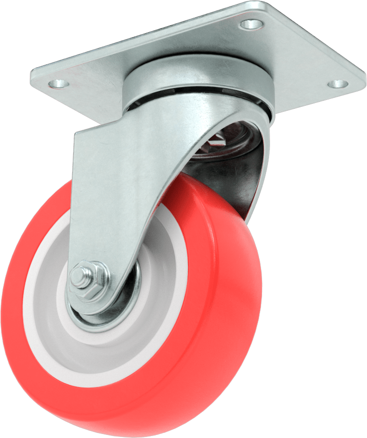 Creston Tekerlek, Döner, 4" Çaplı Tekerlek, 4-1/8“ x 3-1/8” Montaj Plakası