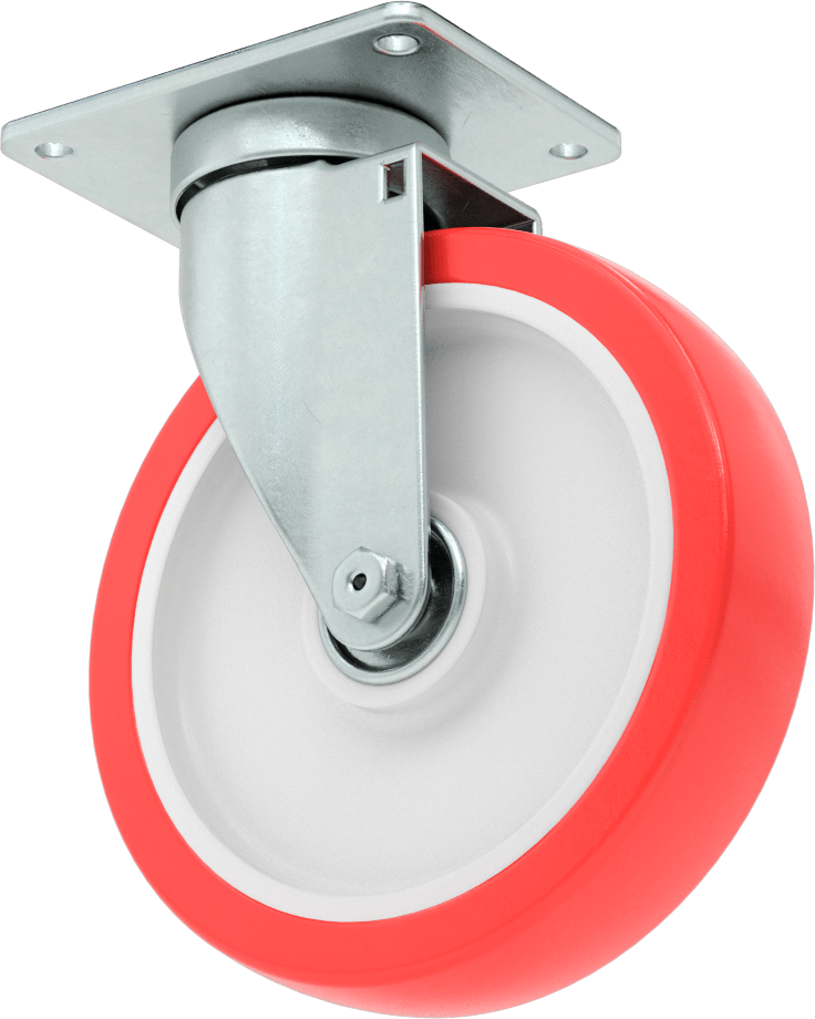 Creston Tekerlek, Döner, 6 inç Çaplı Tekerlek, 4-1/8“ x 3-1/8” Montaj Plakası