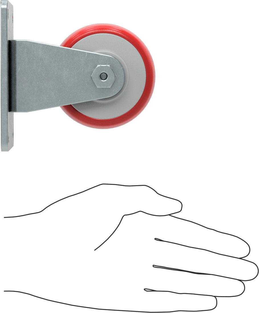 Creston Tekerlek, Rigid, 3" Çaplı Tekerlek, 4-1/8“ x 3-1/8” Montaj Plakası