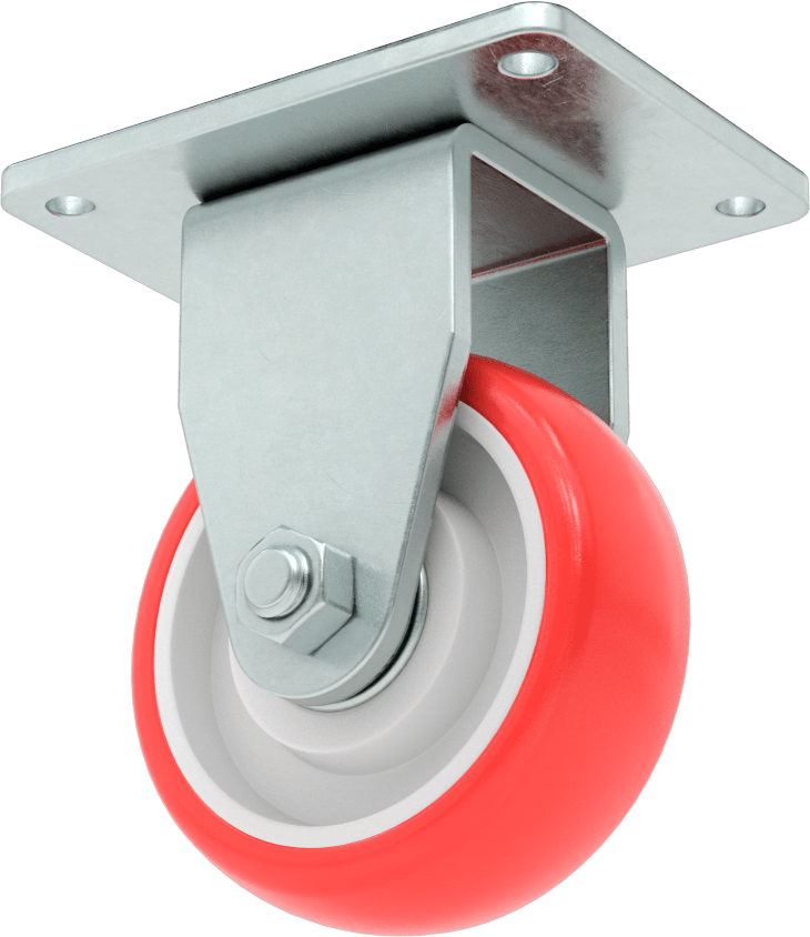 Creston Tekerlek, Rigid, 3-1/2" Çaplı Tekerlek, 4-1/8“ x 3-1/8” Montaj Plakası