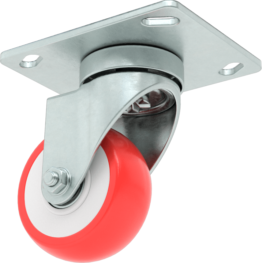 Creston Tekerlek, Döner, 3" Çaplı Tekerlek, 4-1/2“ x 3-3/4” Montaj Plakası