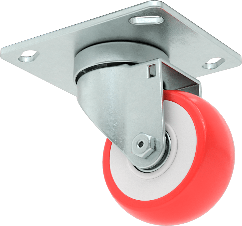Creston Tekerlek, Döner, 3" Çaplı Tekerlek, 4-1/2“ x 3-3/4” Montaj Plakası