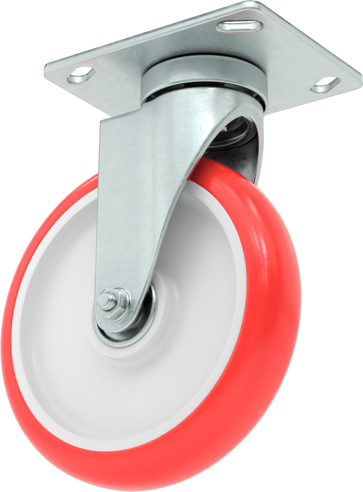 Creston Tekerlek, Döner, 6 inç Çaplı Tekerlek, 4-1/2“ x 3-3/4” Montaj Plakası