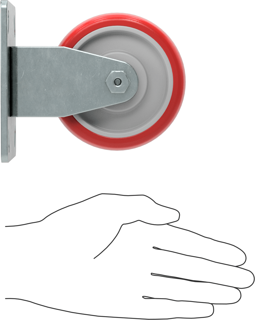 Creston Tekerlek, Rigid, 4" Çaplı Tekerlek, 4-1/2“ x 3-3/4” Montaj Plakası
