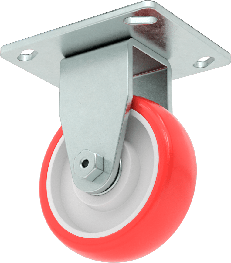 Creston Tekerlek, Rigid, 4" Çaplı Tekerlek, 4-1/2“ x 3-3/4” Montaj Plakası
