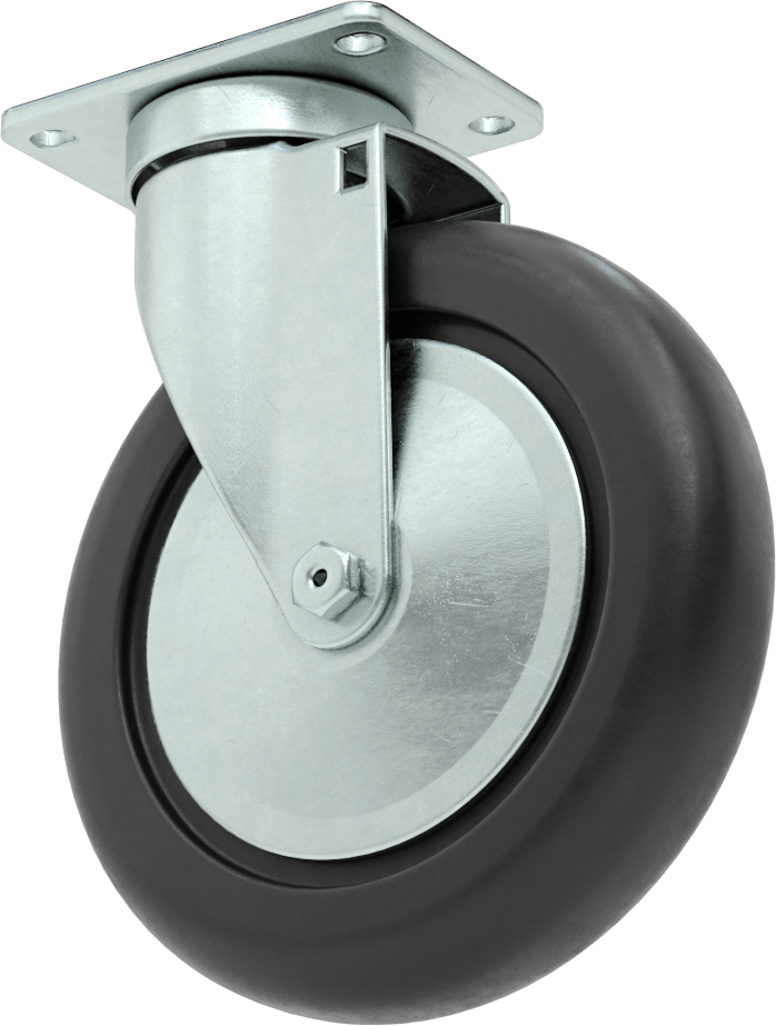 Creston Tekerlek, 6" Çapında 60A Durometre Kauçuk Tekerlek ile Döner Tekerlek
