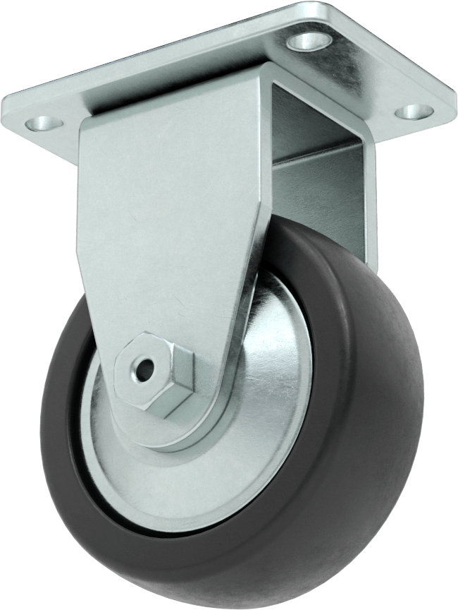 Creston Tekerlek, 3-1/2" Çapında 80A Durometreli Kauçuk Tekerlekli Sert