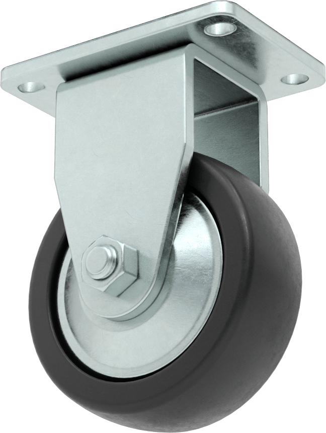 Creston Tekerlek, 3-1/2" Çapında 80A Durometreli Kauçuk Tekerlekli Sert