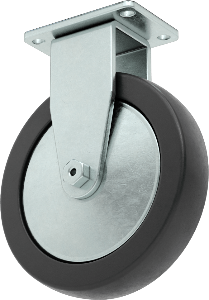 Creston Tekerlek, 6" Çaplı 80D Durometre Kauçuk Tekerlekli Sert