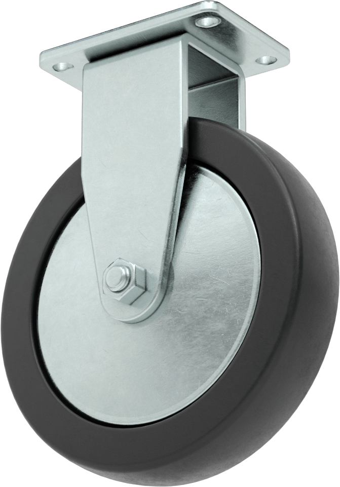 Creston Tekerlek, 6" Çaplı 80D Durometre Kauçuk Tekerlekli Sert