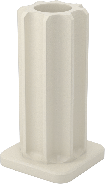 Konik Yuvarlak Tekerlek Sapı için Montaj Soketi, Sürtünmeli Kavrama, İtme, 3/4" iç çaplı kare boru için