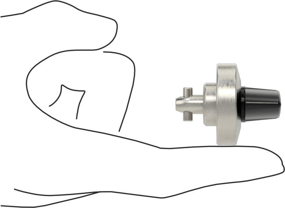 Çeyrek Dönüşlü Hızlı Değiştirilebilir Sabitleme Kelepçesi, 1/8“ ila 1/2” Levha Kalınlığı için, 8 mm Şaft Çapı