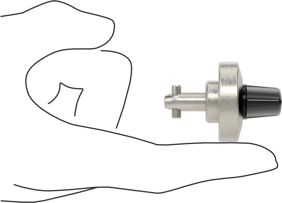 Çeyrek Dönüşlü Hızlı Değiştirilebilir Sabitleme Kelepçesi, 1/2“ ila 3/4” Levha Kalınlığı için, 8 mm Şaft Çapı