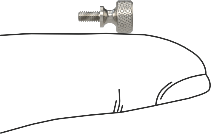 Paslanmaz Çelik Genişletilmiş Yaka Tırtıllı Başlı Ayar Vidası, M2 x 0,40 mm Diş Boyutu, 4 mm Uzunluk