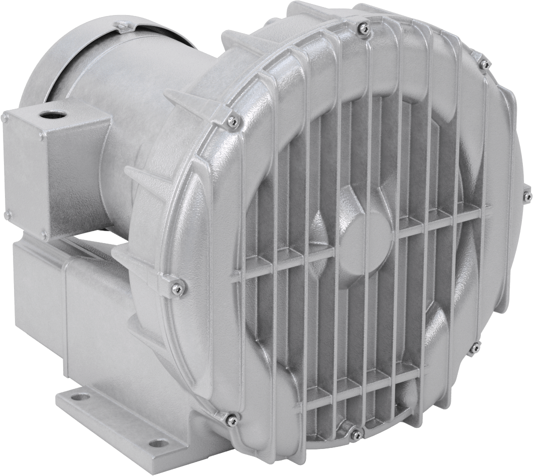 Yüksek Akışlı Düşük Basınçlı Sıkıştırılmış Hava Üfleyici, 208-230/460 VAC, 3-Phase, 160 CFM @ 0 PSI, 2-1/2 hp