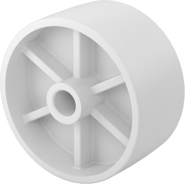 Paten Tekerleği, ABS, 1-5/8“ Çap x 13/16” Genişlik