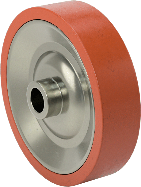 Paten Tekerleği, Turuncu Poliüretan Kauçuk, 2-1/4“ Çap x 9/16” Genişlik