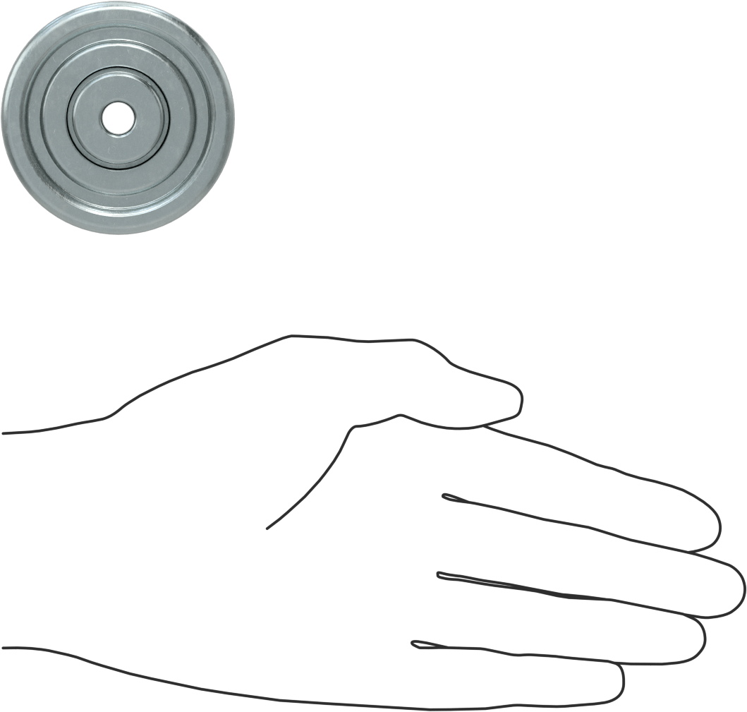 Paten Tekerleği, Çelik, 2-1/4“ Çap x 13/16” Genişlik, 300 lbs. Kapasite