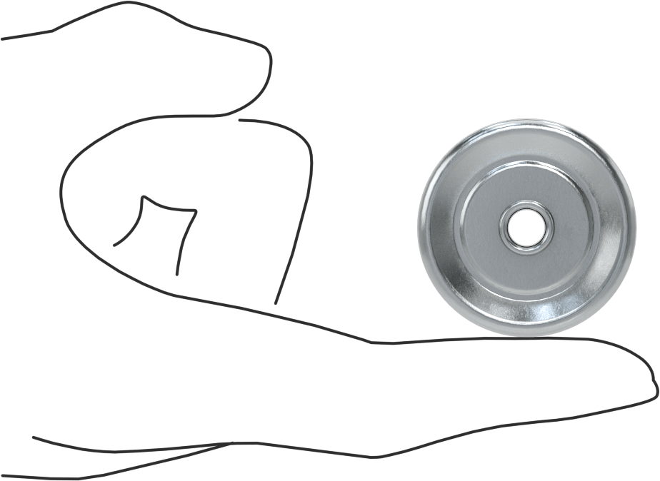 Paten Tekerleği, Çelik, 1-17/32“ Çap x 1/2” Genişlik