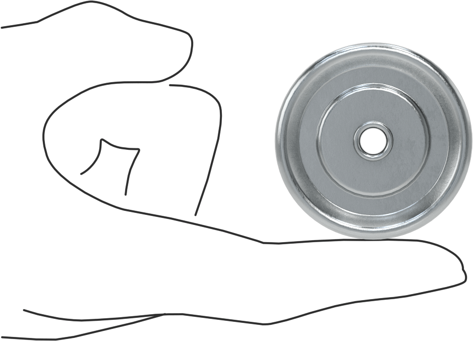 Paten Tekerleği, Çelik, 1-15/16“ Çap x 9/16” Genişlik, 100 lbs. Kapasite