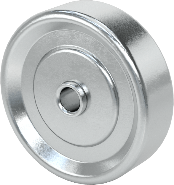 Paten Tekerleği, Çelik, 1-15/16“ Çap x 9/16” Genişlik, 100 lbs. Kapasite