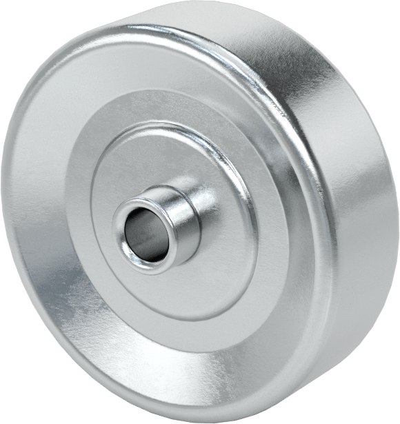 Paten Tekerleği, Çelik, 1-15/16" Çap, 150 lbs. Kapasite, 13/16" Toplam Genişlik